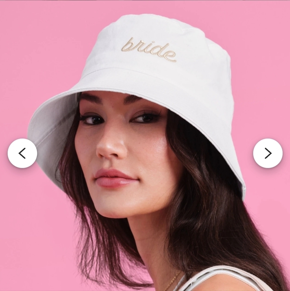 "Bride" Whitw Bucket Hat